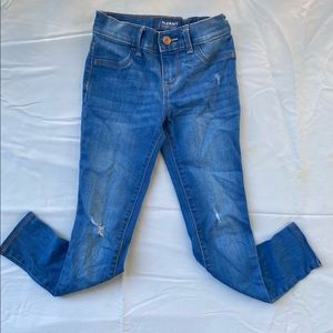 Girls Old Navy Rockstar Jeggings Medium Wash Distressed